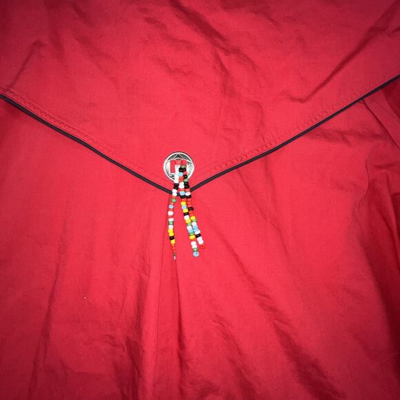 Westbound Red Embroidered Bead Embellished Native American Shirt Women Sz L - Picture 10 of 13